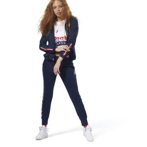 Reebok Classic Track Top Sweatshirt Damen - Navy - DE 280-FRP